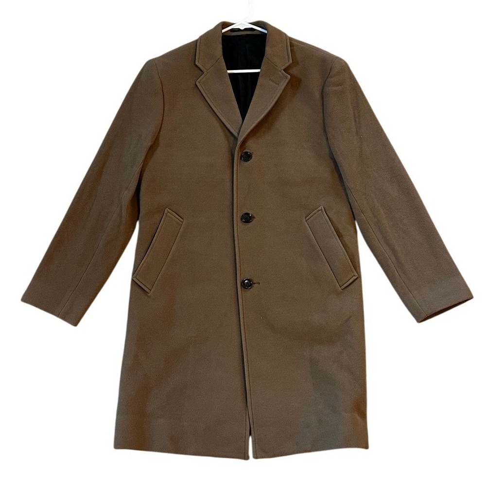 J.Crew Brown Wool Cashmere Ludlow Topcoat Men's 38 - Picture 2 of 5